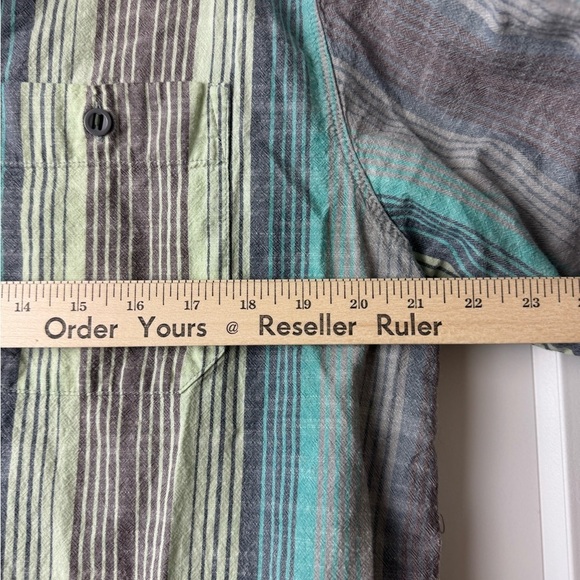 Woolrich Shirt Casual button down Men’s xl stripe lightweight beach - Picture 7 of 12